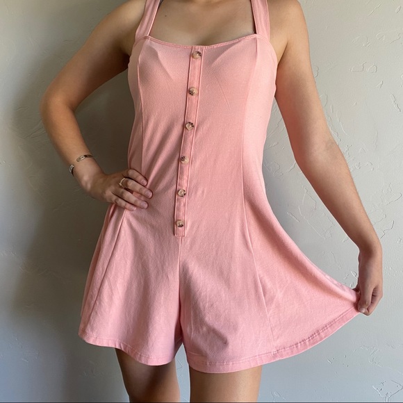 pink romper shorts